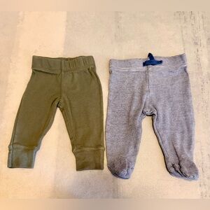 Carter's Olive Green and George blue Striped Baby Pants Set